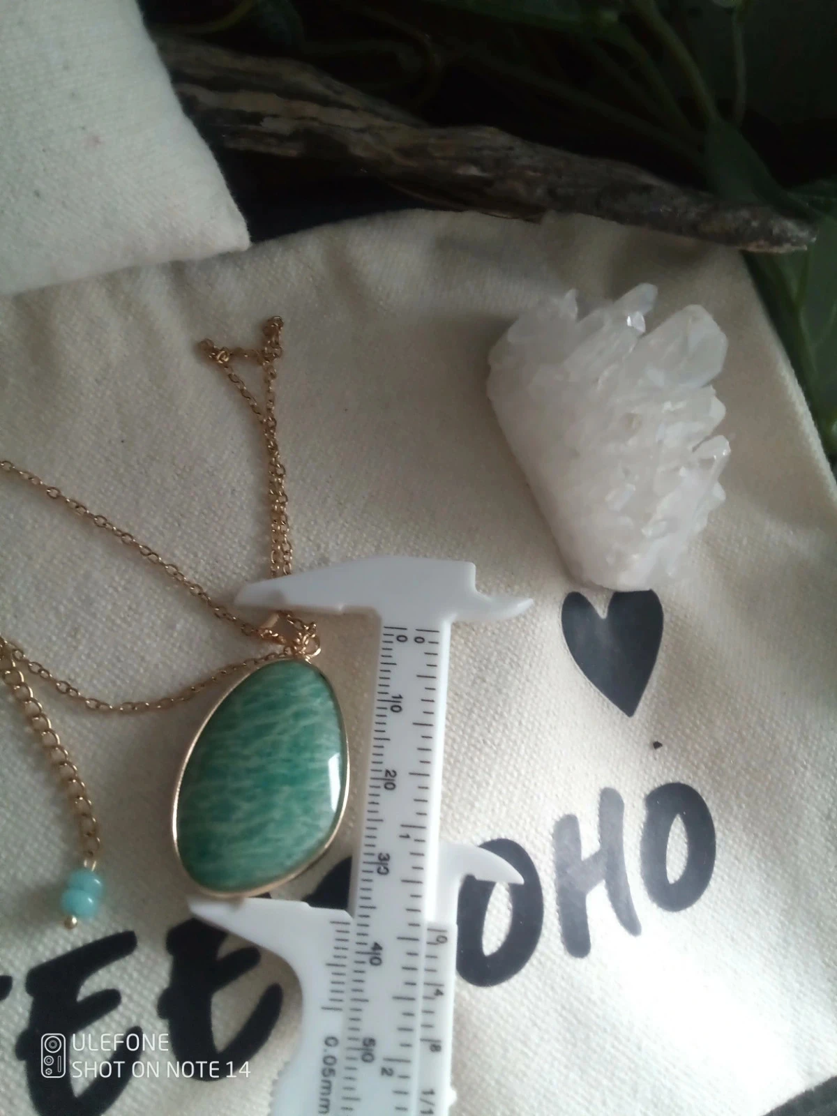 Collier pendentif Amazonite, pierre naturelle – photo 3
